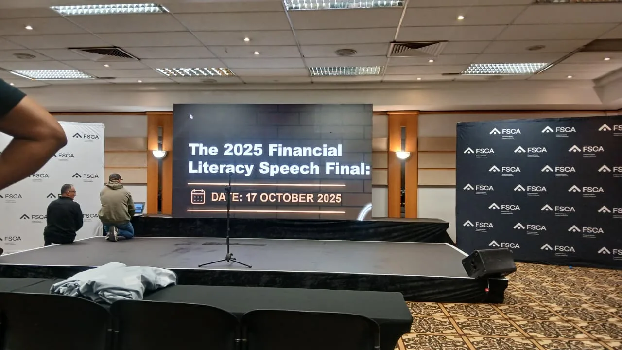Finalists and guests seated in the audience at the financial literacy finals in Cape Town